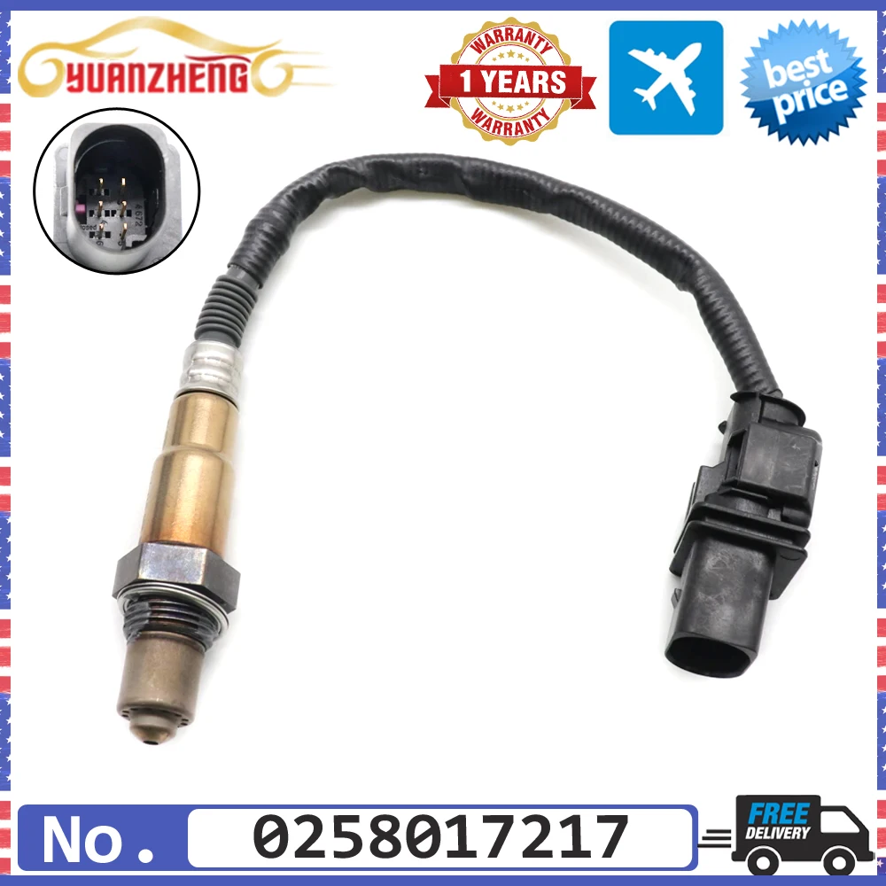 NEW Air Fuel Ratio Sensor Lambda O2 Oxygen Sensor 0258017217 For Mini Cooper Clubman R55 R56 R57 1.6L for Peugeot 2007-2010