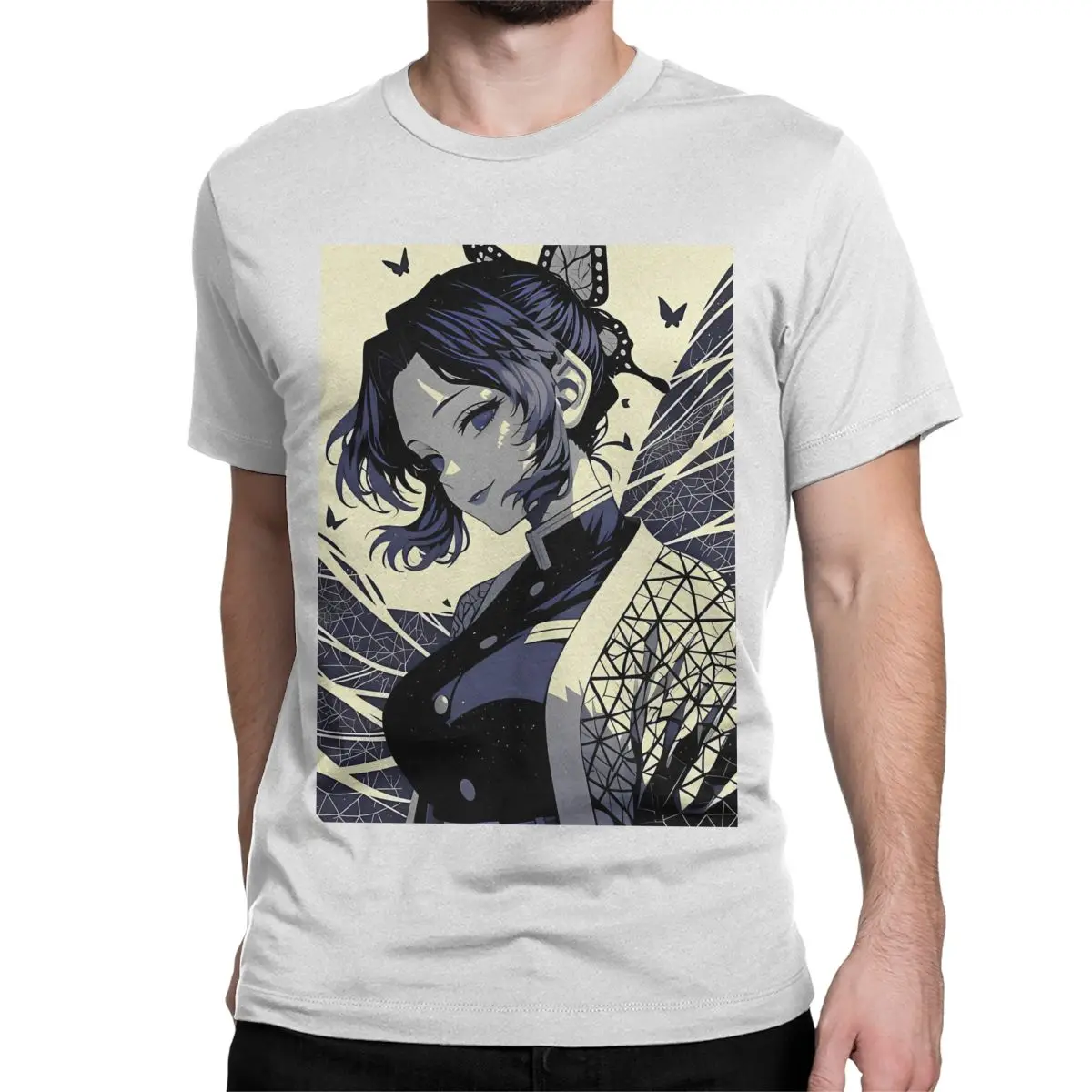 Shinobu Cartoon Demon Slayers T-Shirt Men Women Anime Novelty Pure Cotton Tee Shirt Crewneck Short Sleeve T Shirt Gift Idea Tops