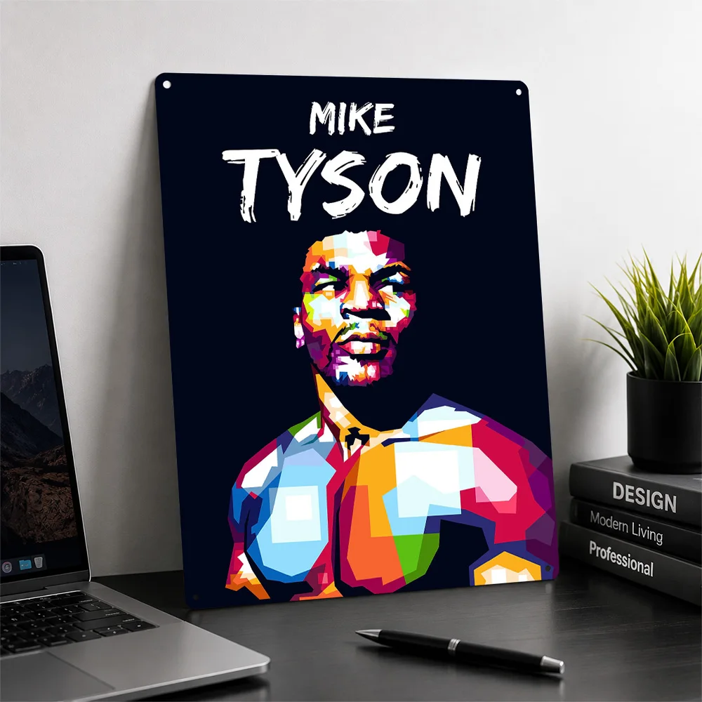 Mike Tyson Poster Athletic Wall Art Personalized Vintage Metal Tin Sign for Sports Room Man Cave Gym Home Decor Fan Gift Plaque