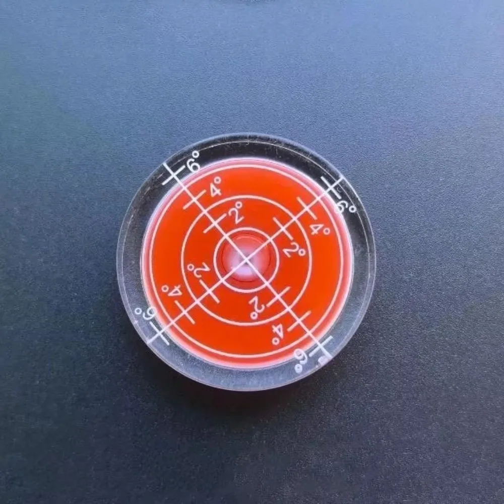 32mm Size Mini Bubble Level 20°-30° Accuracy Degree Mark Round Measuring Meter Horizontal Bead Acrylic Material