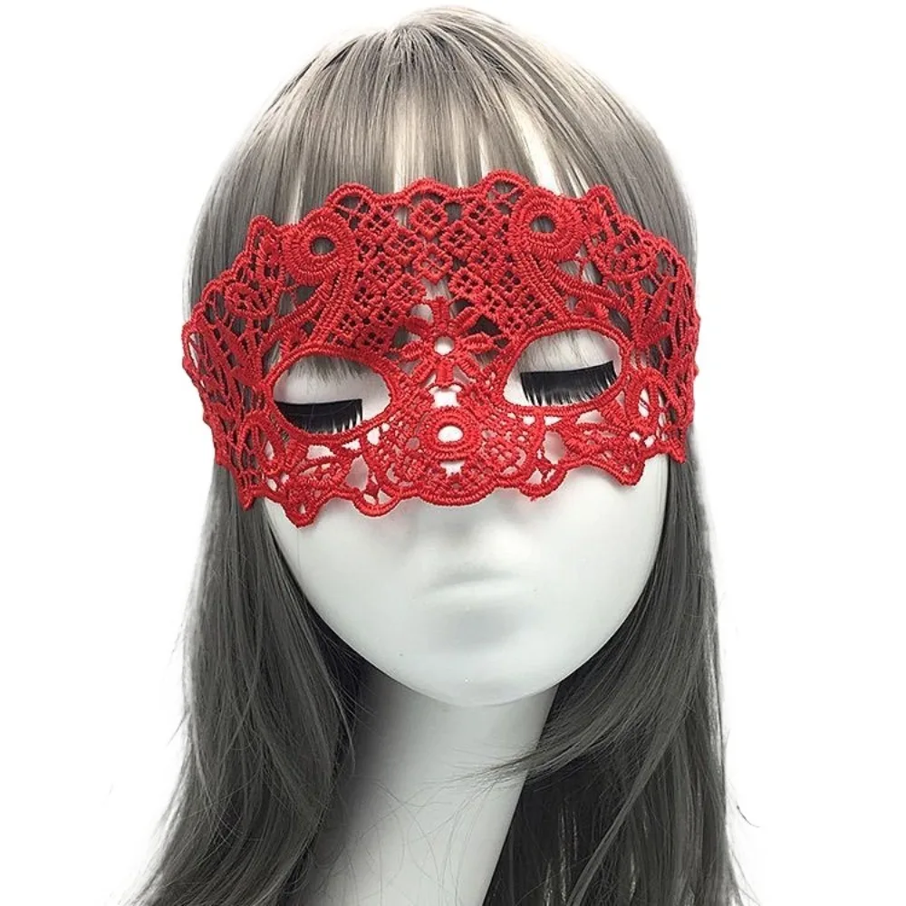 Masque de maquillage en dentelle noire pour Halloween, masque pour les yeux creux, demi-visage sexy, accessoires de Rhcosplay, masques de danse en boîte de nuit, fête, Tim ade