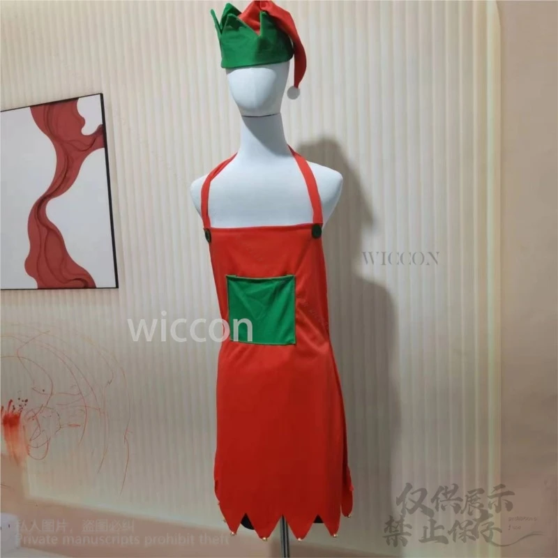 2024 Christmas Cosplay Costume Dress Lolita Santa's Hat Striped Pantyhose Sext Wear Cover Suit Xmas Party Gifts For Women Girls