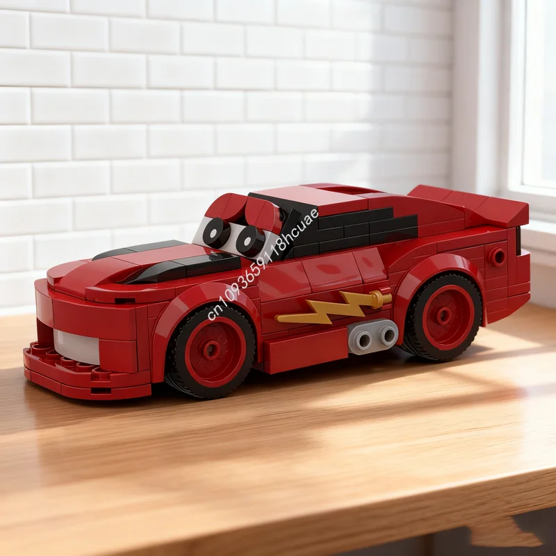 

226pcs MOC Red Race Car City Trafficed Model Building Blocks Toy Construction Christmas Gift DIY Creative Idea Kids Birthday
