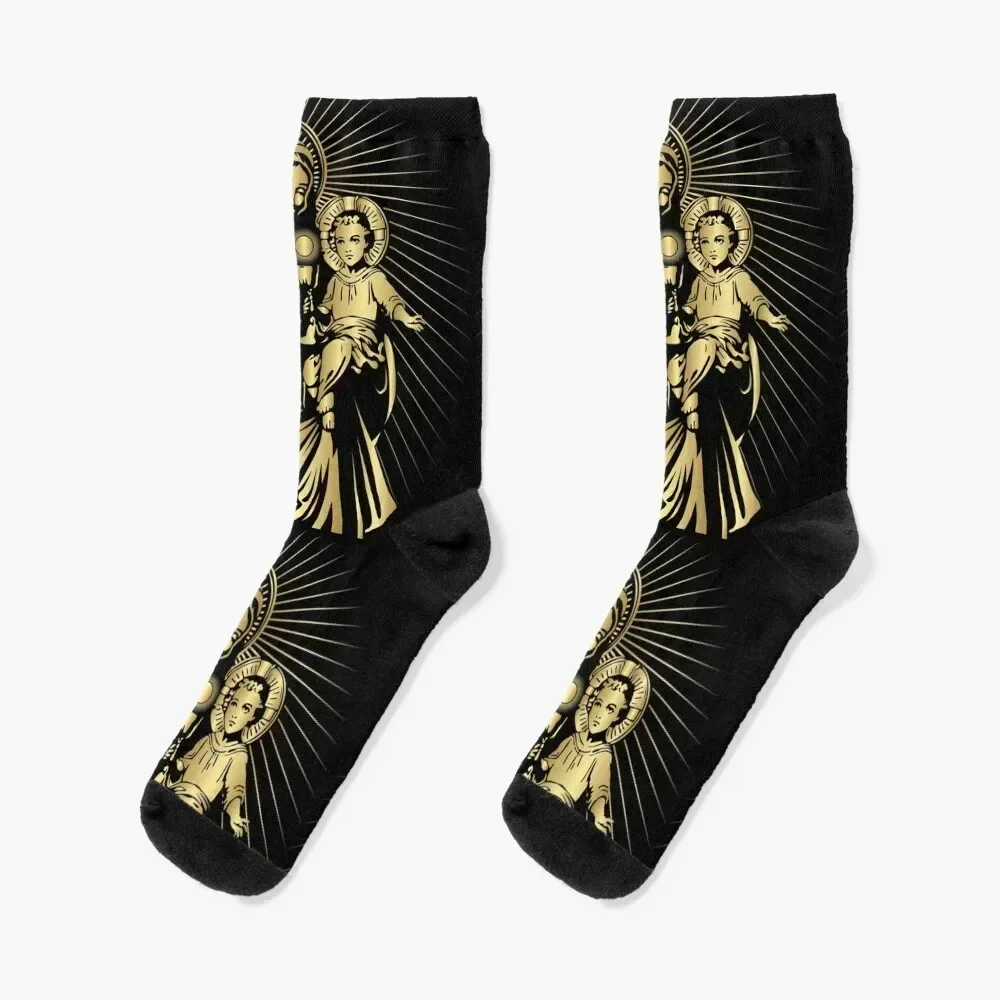 

Blessed Virgin Mary and Baby Jesus Socks Soccer happy kawaii sports and leisure Male Socks Women's