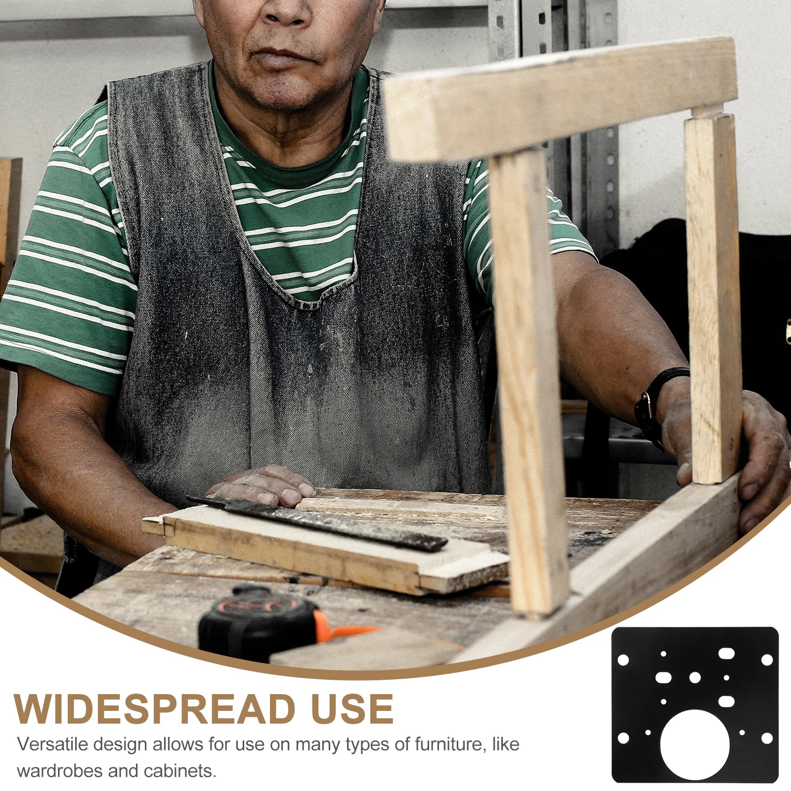 

2Pcs Stainless Steel Cabinet Door Hinge Repair Plate Thickened Durable Installation Plate for Kitchen Wardrobes