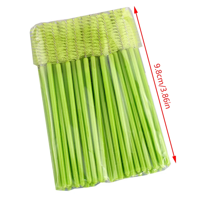 Brosses à cils de poulet de couleur macaron, baguettes de mascara pliables, applicateur de cils, pinceau de maquillage, outil d'extension de cils, 50 pièces