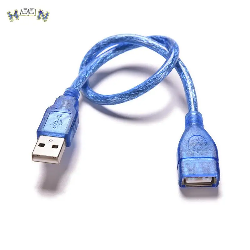 30cm USB 2.0 Extension Cable USB 2.0 Male To USB 2.0 Female Extension Data Sync Cord Cable Anti-Interference Blue