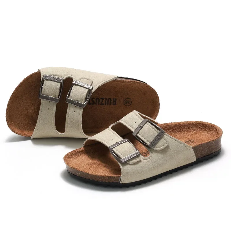 

New Summer Children Slippers Student Cork Sandals Beach Cork Sandals Outdoor Non-slip Kids Shoes Slippers Flats Casual Shoes