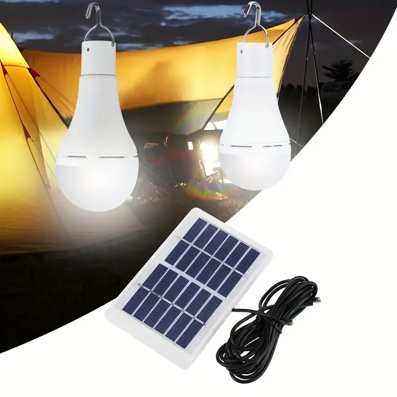 12W Hanging Solar Light Waterproof USB Charged Emergency Sunlight Powered Lamp Outdoor Indoor House Solar Bulb Light