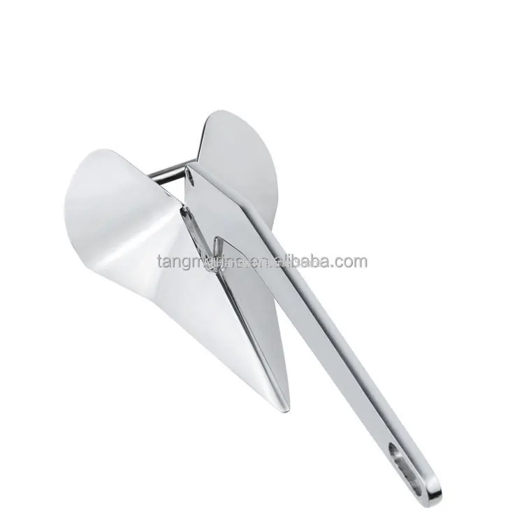 Marine Hardware Boat Anchor Stainless Steel Delta Anchor 15kg Mirror Polished Detla Anchor For Boat