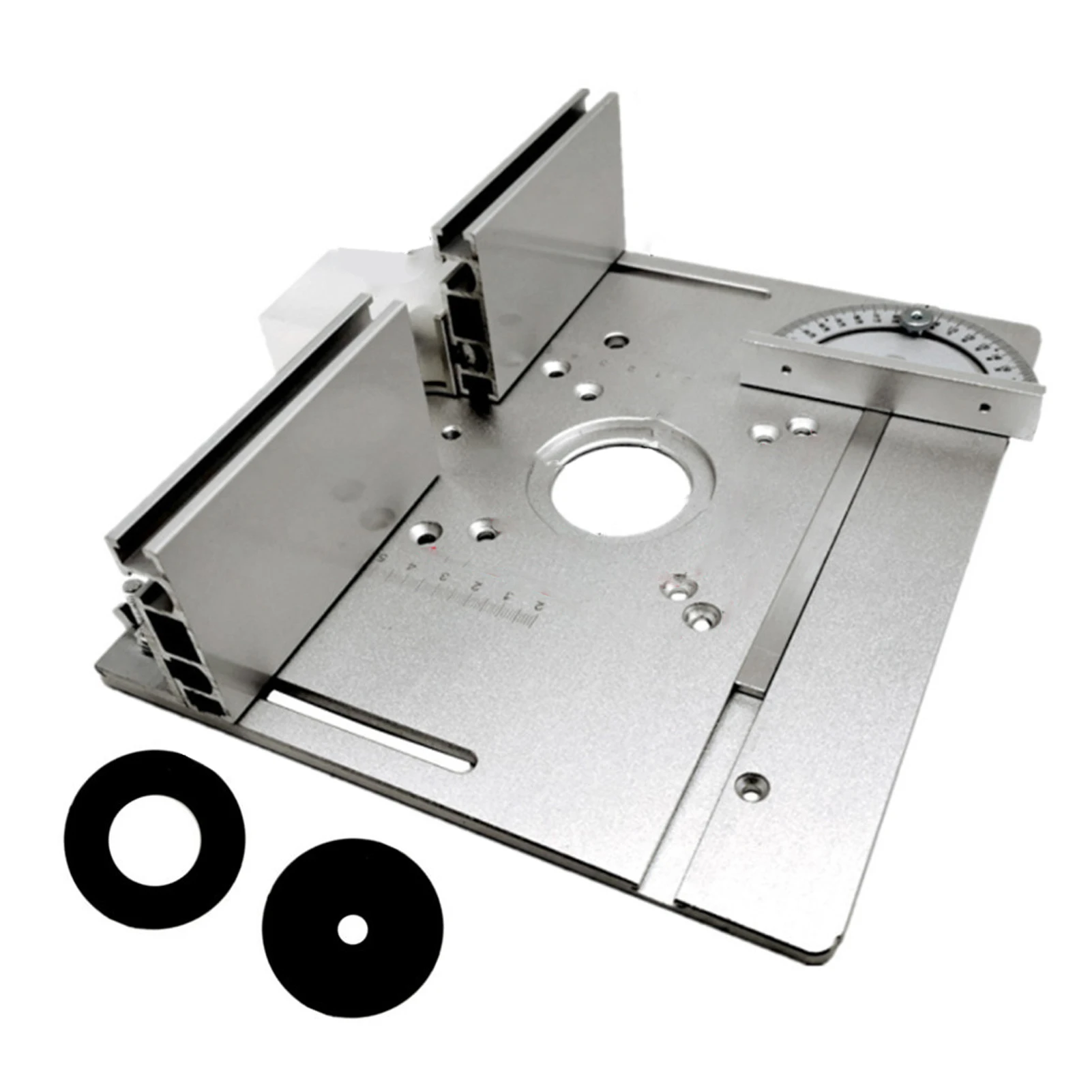 Plaque d'insertion 2-en-1 pour table de fraisage, planche de travail pour machine de fraisage électrique et de découpe