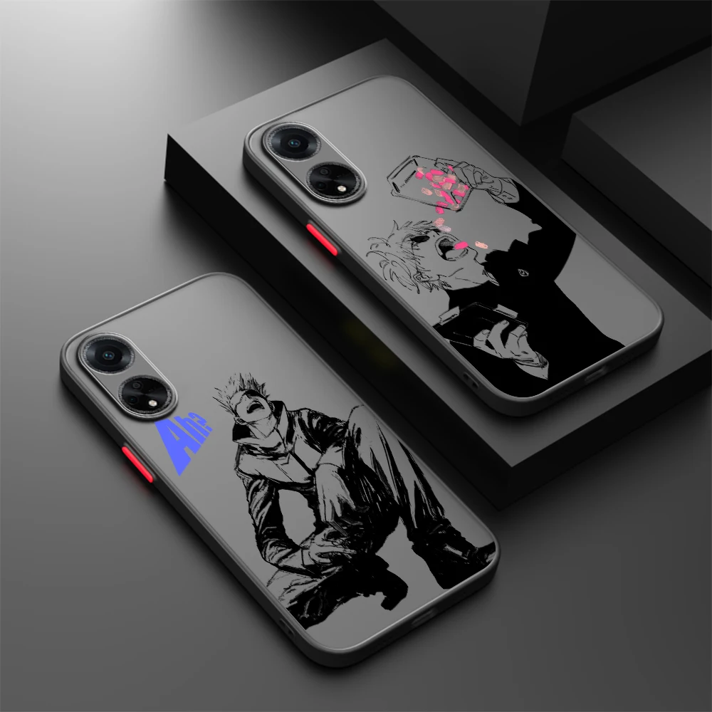 

Jujutsu Kaisen Gojo Satoru Frosted Translucent For OPPO X5 X3 A54S A5 A94 A16 A53S A57 A74 A72 A96 A98 A78 5G Cover Phone Case