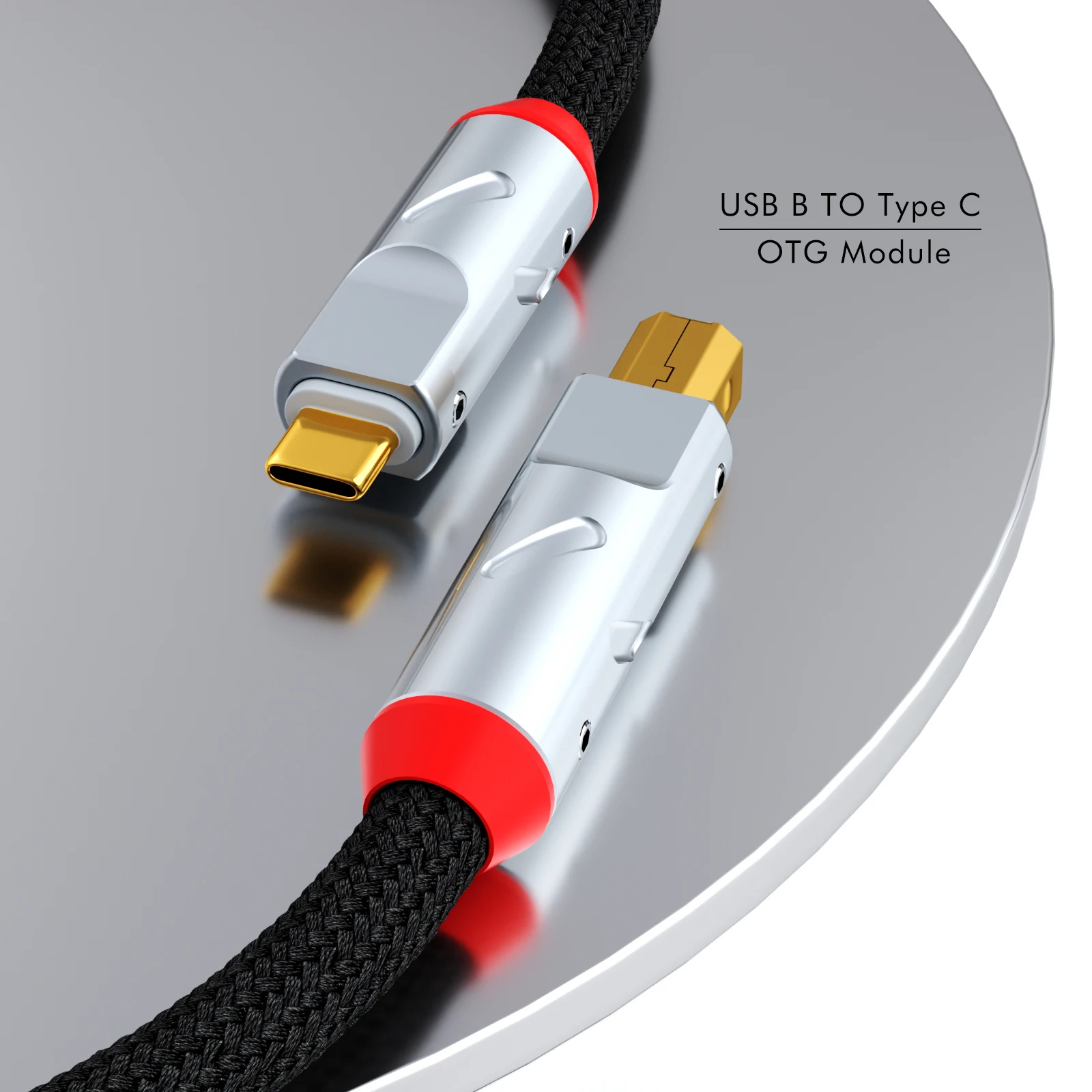 Monosaudio A51/B51 24K vergoldeter USB2.0-Stecker DIY USB A auf USB B-Anschluss Hi-Fi-USB-Kabel USB-Gehäuse – Detail 5