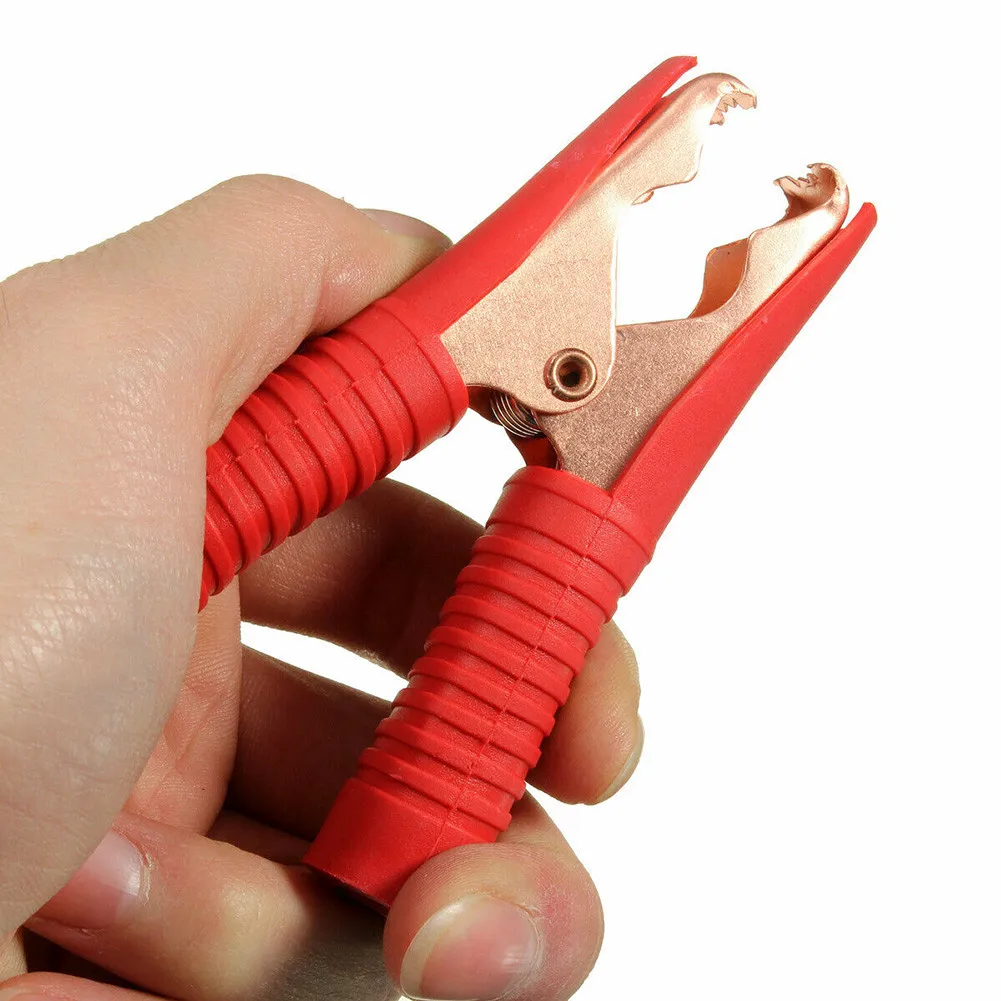 2pcs 100A Crocodile Clip Test Clamps for Automotive Electrical Testing and Connections with Insulated PVC Shell
