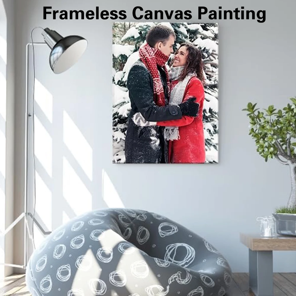 

1 шт. безрамное фото на заказ, печать на холсте для пар, настенные картины для дома, гостиной, ламинированные