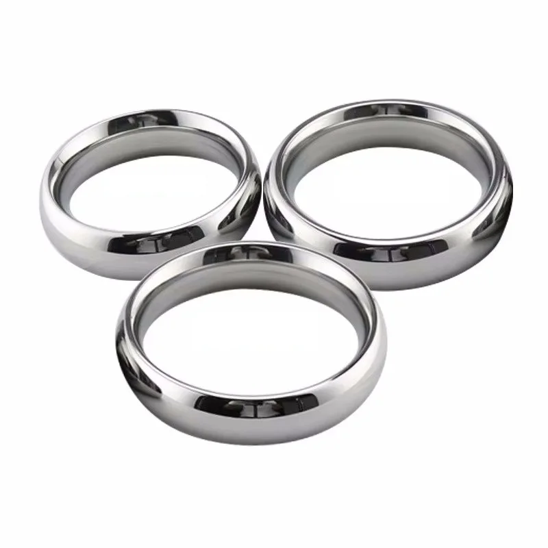 Metal large size Dia 57mm Heavy Duty male Ball Scrotum Stretcher penis lock bondage cock Ring Delay ejaculation BDSM Sex Toy men