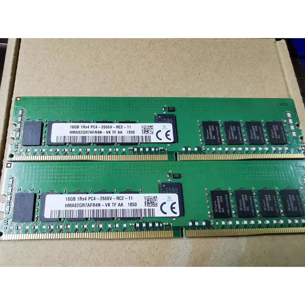1 pcs 16GB  ECC REG HMA82GR7AFRAN-VK RAM Memory High Quality Fast Ship 16G 1RX4 DDR4 PC4-2666V
