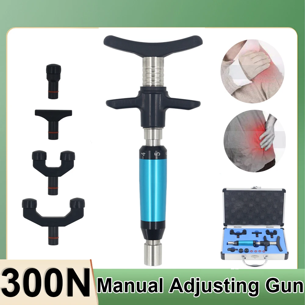 Manual Chiropractic Adjusting Tool 4 Heads Pain Relief Massage Body Therapy Adjust Vertebration Adjust Bones Massager