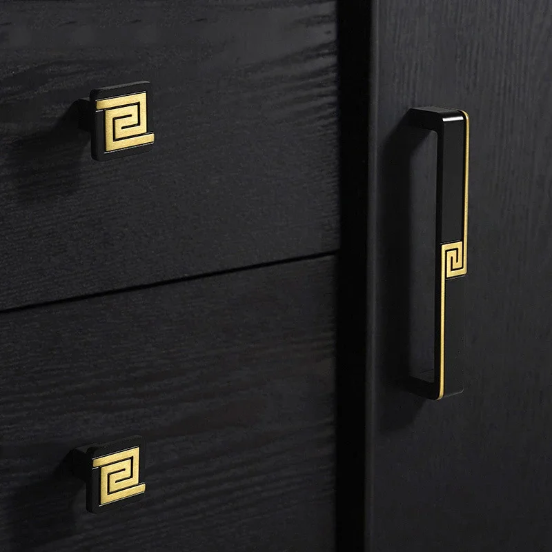 

YM Kitchen Furniture Handles Nordic Fresh Chinese American Gold/Black/Bronze Cabinet Door Drawer Wardrobe Dresser Pulls Knobs