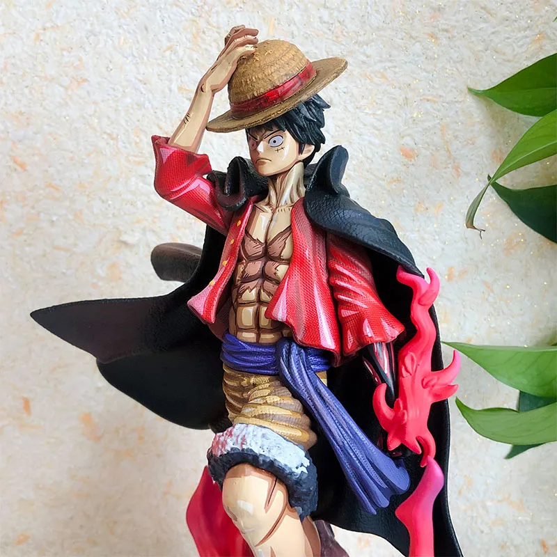 24CM One Piece Anime Luffy Straw hat Action Figures PVC Collectible Model Doll Toys for Children Gifts