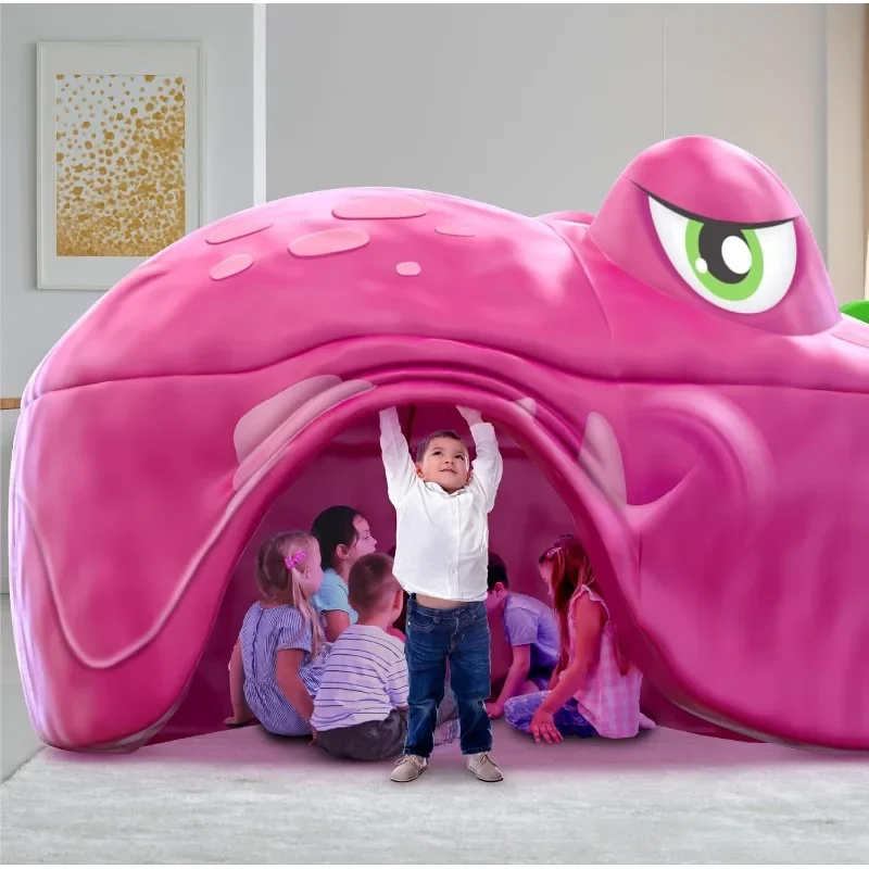 Game House Children Inflatable Toy Unicorn Dinosaur Bouncy Castle Quick Open Foldable House Tent Toys for Kids No Include Fan