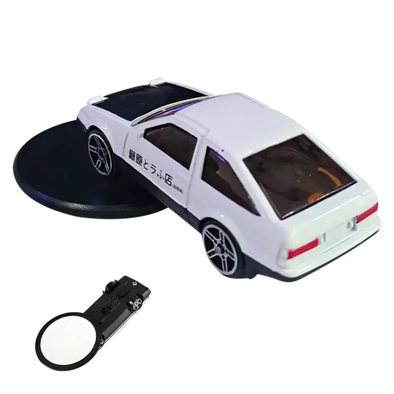 AE86 Drift Car Dashboard Ornament Adhesive Car Racing Keepsake Rotating Vehicle Model Figurine Ornament For Men Boys Gifts