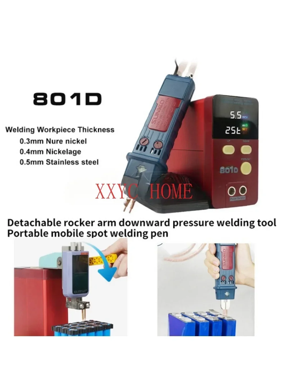 801D Spot Welder Household DIY Handheld Capacitor Energy Storage 18650 Battery Spot Welding Machine Mobile Phone Battery