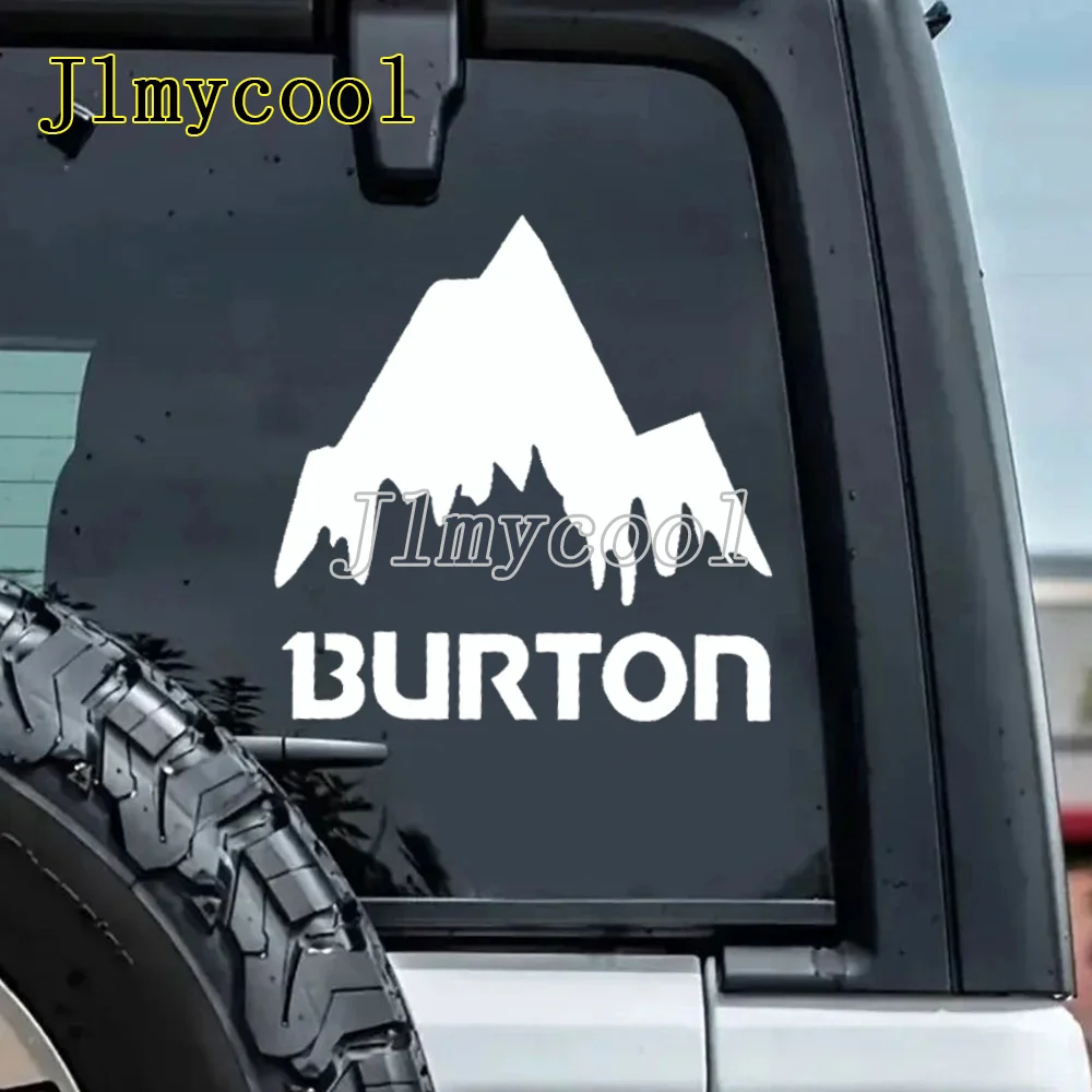 14x14cm Burton Mountain Selbstklebender Vinyl-Aufkleber für Autofenster, Stoßstangen, Laptops, Fensterglas, Wände, wasserdicht