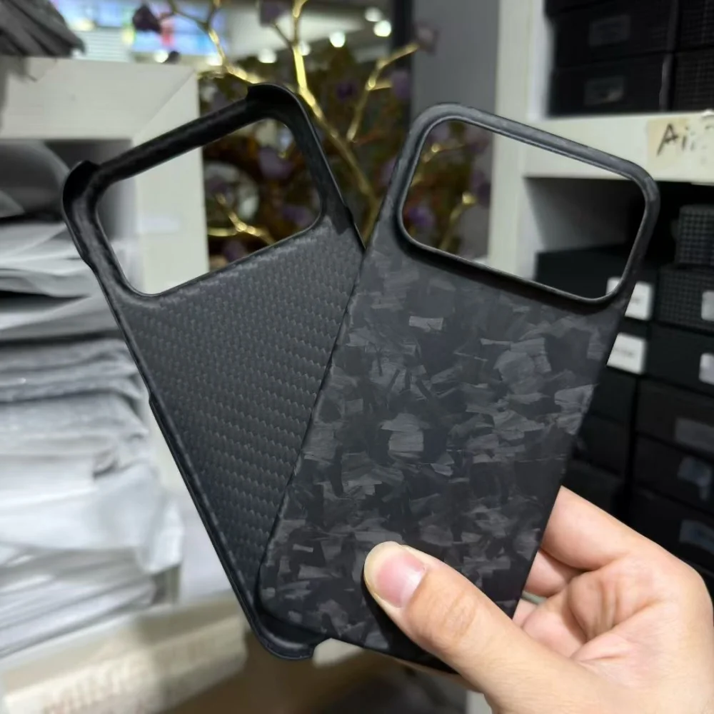 Genuine Real Carbon Fiber Case for iPhone 17 Pro Max Forged Armor Back Cover