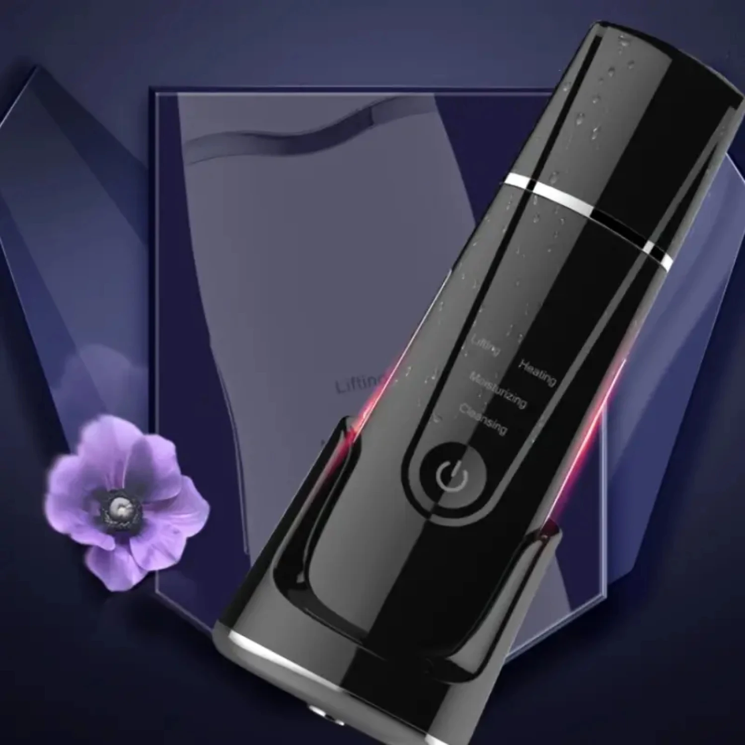 Scrubber portatile per la pelle del viso - Potente strumento di bellezza per la pulizia profonda, la rimozione dei punti neri e il lifting del viso - Compatto e