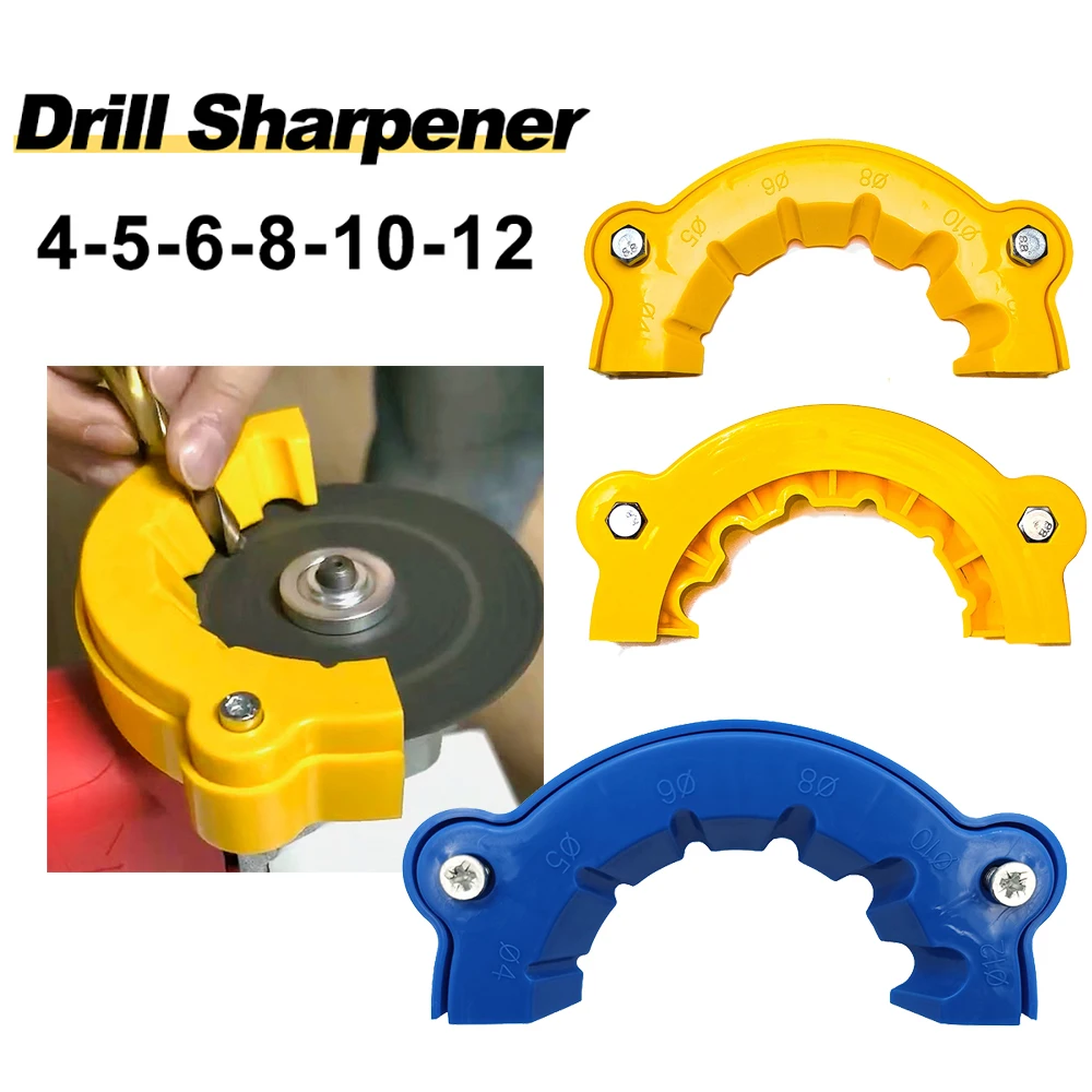 Precision Drill Bit Sharpening Guide Tool Multiple Groove Sizes D4,D5,D6,D8,D10,D12 Compatible A Wide Range Of Drill Bit Sizes