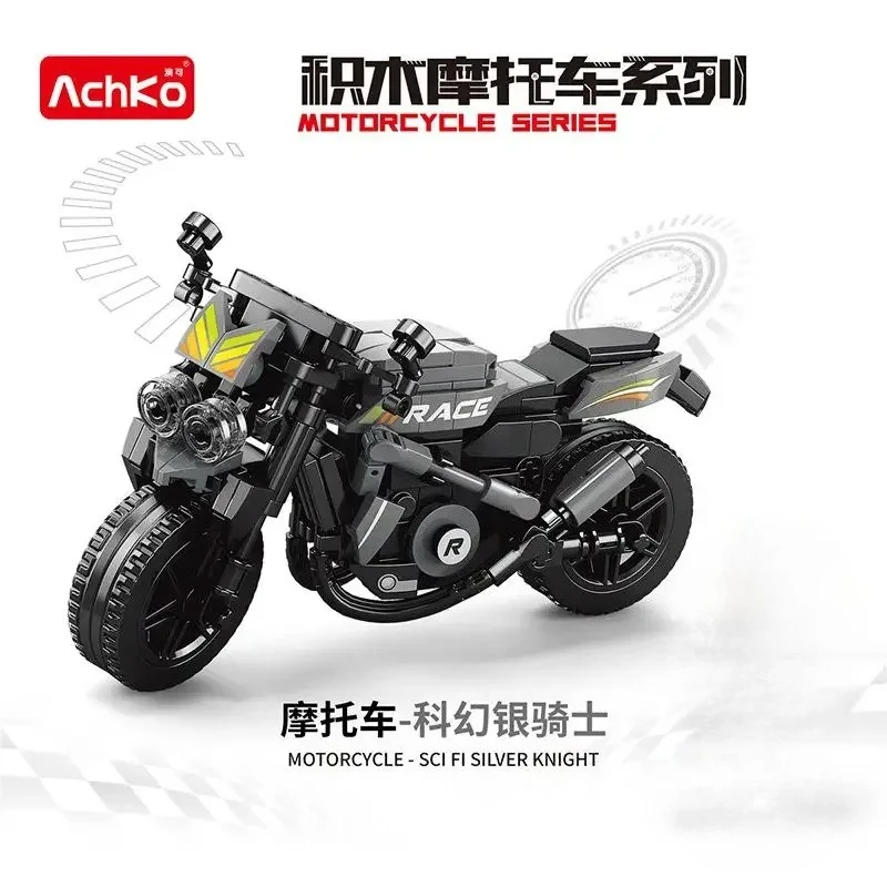 

2023, городская модель мотоцикла, строительные блоки, скоростной гоночный автомобиль, мото автомобиль, MOC, наборы кирпичей для мотоцикла, игрушки для детей, подарки