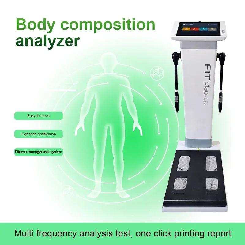 Quantum 8 Electrodes Gym Use Pharmacy Health Fat Measurement Analyzer Stand Body Composition Analyzer BMI Bio-impedance Machine