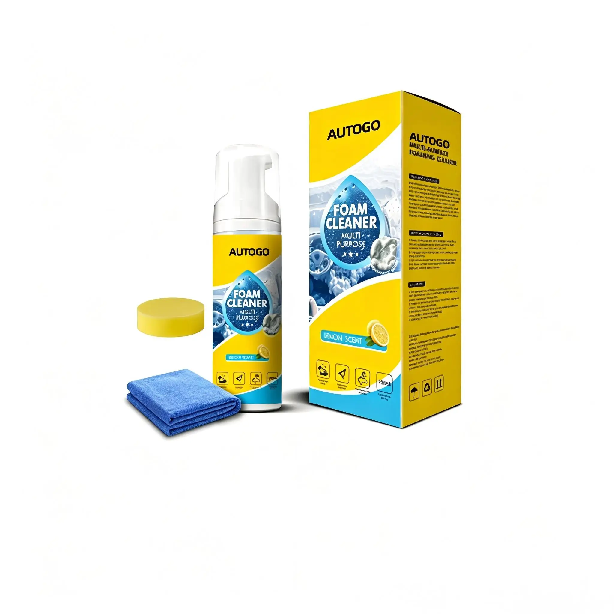 150ML Multipurpose Car Interior Foam Cleaner, Stain Grease Remover for Car Upholstery, Carpet & Vehicle Interior