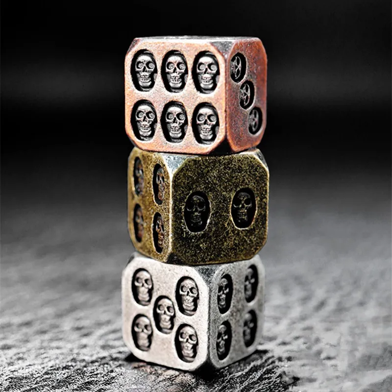 

1 шт., металлические игральные кости с черепом DND D6, шестисторонние игральные кости, игральные кости Warhammer для ролевых игр, выбор решений, игральные кости D & D, Металлические Мини-планеты