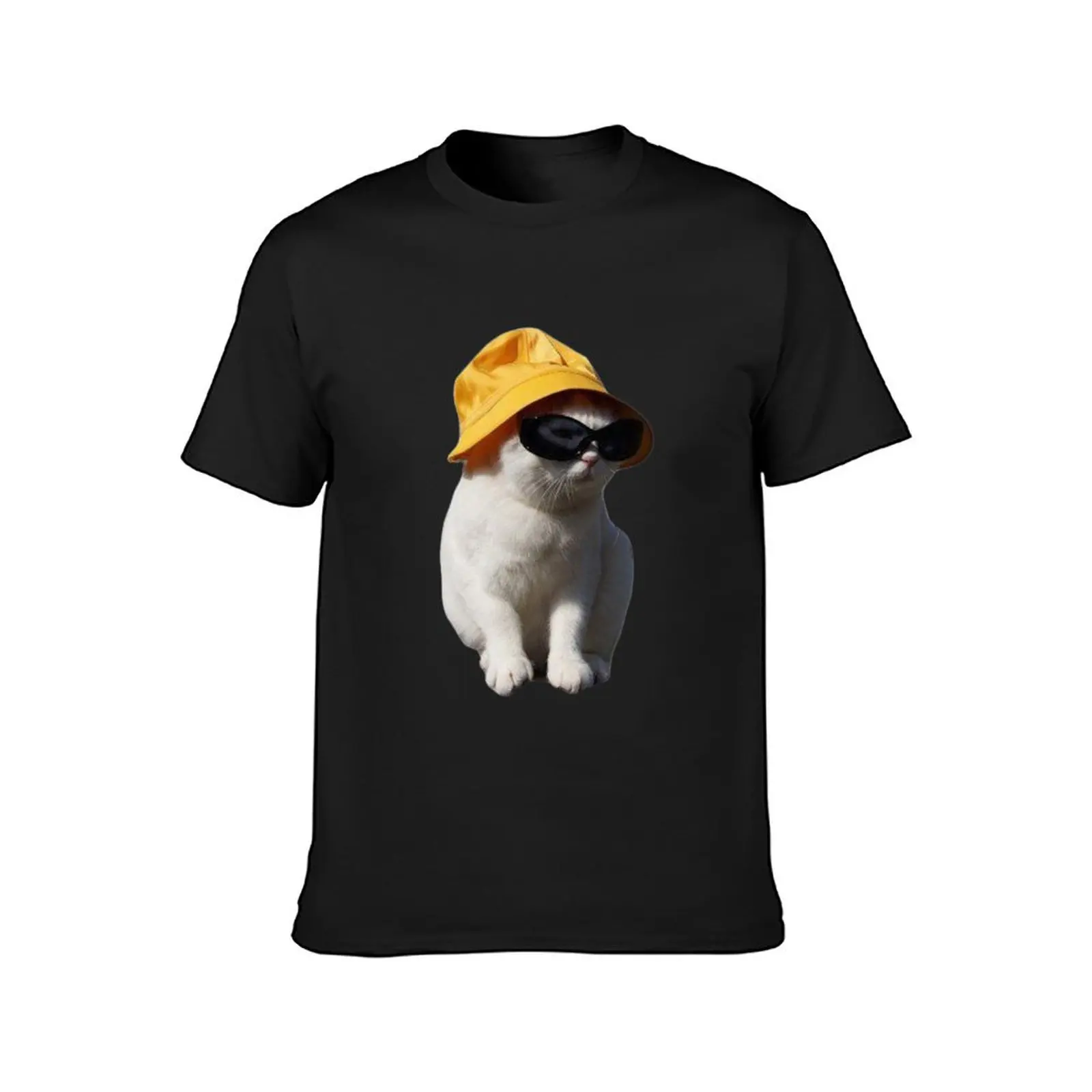 bucket hat cat T-Shirt aesthetic clothes quick drying blanks customs Men's clothing