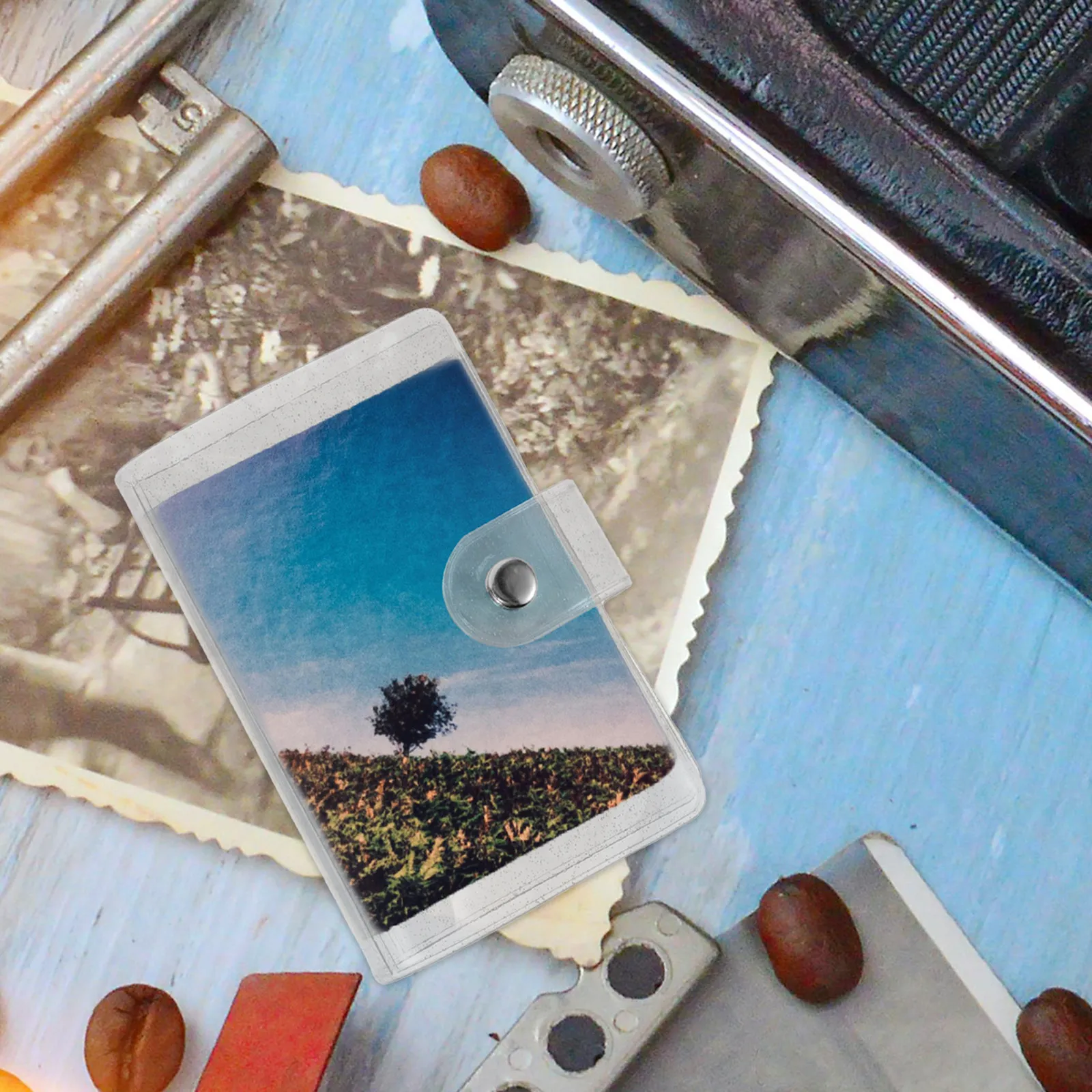 

Compact PVC Photo Album Mini 3 Inch Postcard Storage Travel Picture Card Collection Book Business Card Photocard Holder Portable