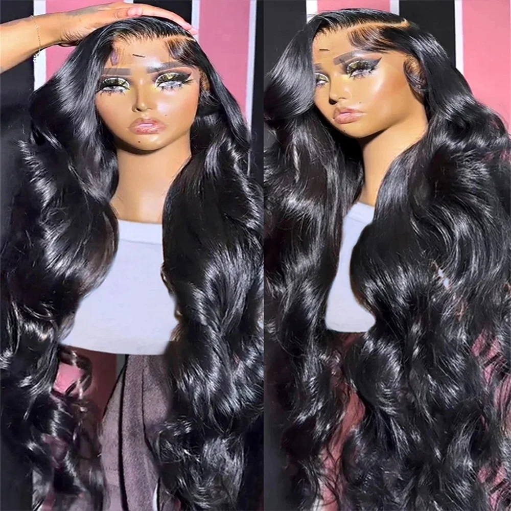 13x4 13x6 HD Transparen Lace Front Human Hair Wigs For Women 30 36 Inch Brazilian Body Wave Lace Frontal Wigs 360 Full Lace Wig