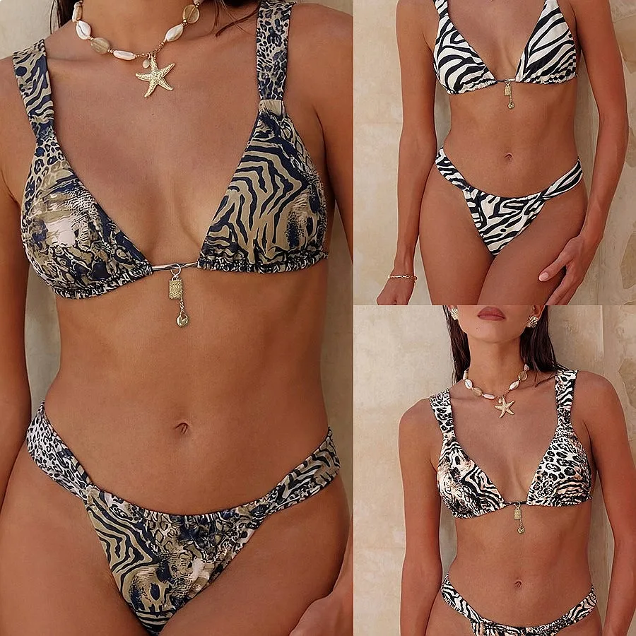 

2026 New Brazilian Cut Push Up Padded Bikini Set Sexy Two Piece Bathing Suit for Women Beach Pool Vacation Wholesale Swimwear