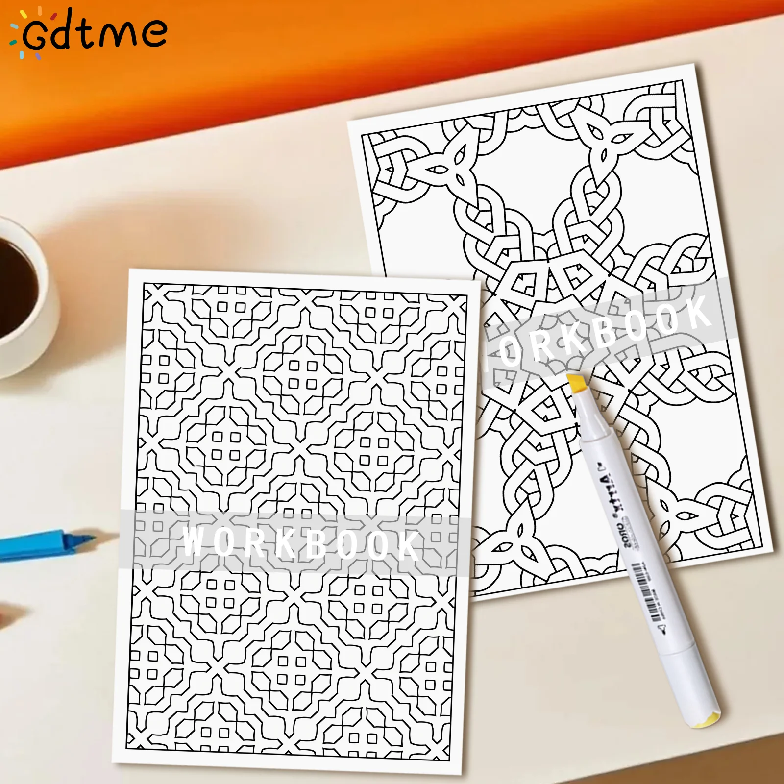 Geometrisches Malbuch: Abstrakte Muster, Mandalas, aufwendige Designs für Erwachsene, Stressabbau- und Entspannungs-Zeichenbücher – Detail 8