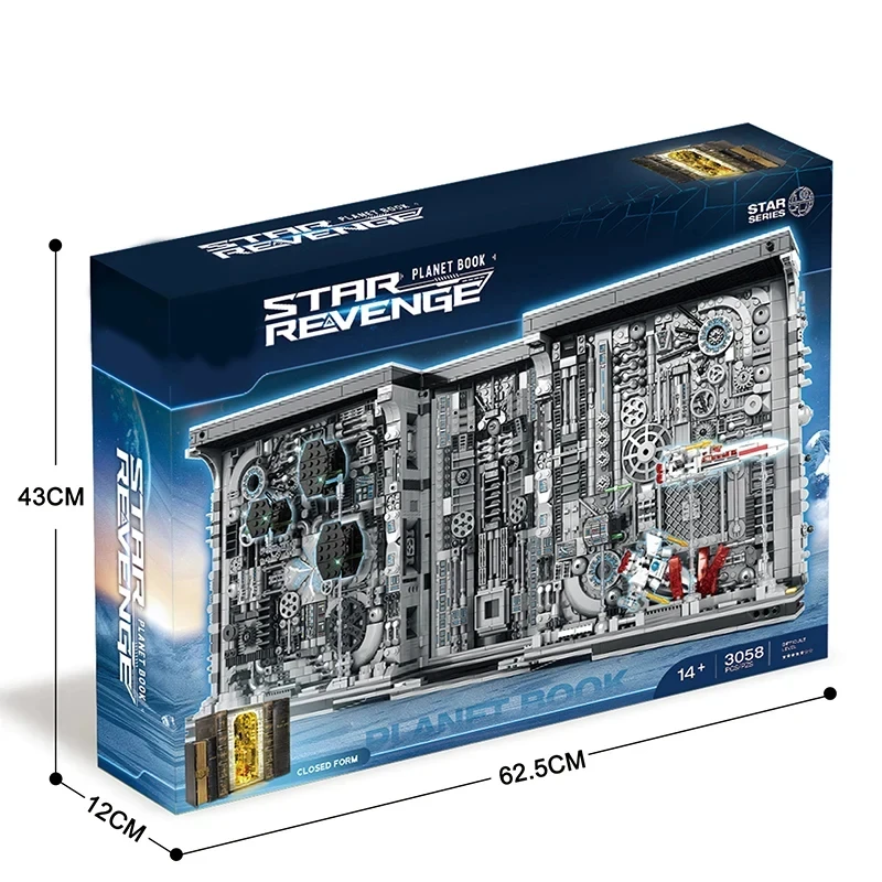 3058PCS Planet Space Station Bookend House Buliding Blocks Star Aerospace View Bookstore Model Bricks Toy For Kids Holiday Gifts