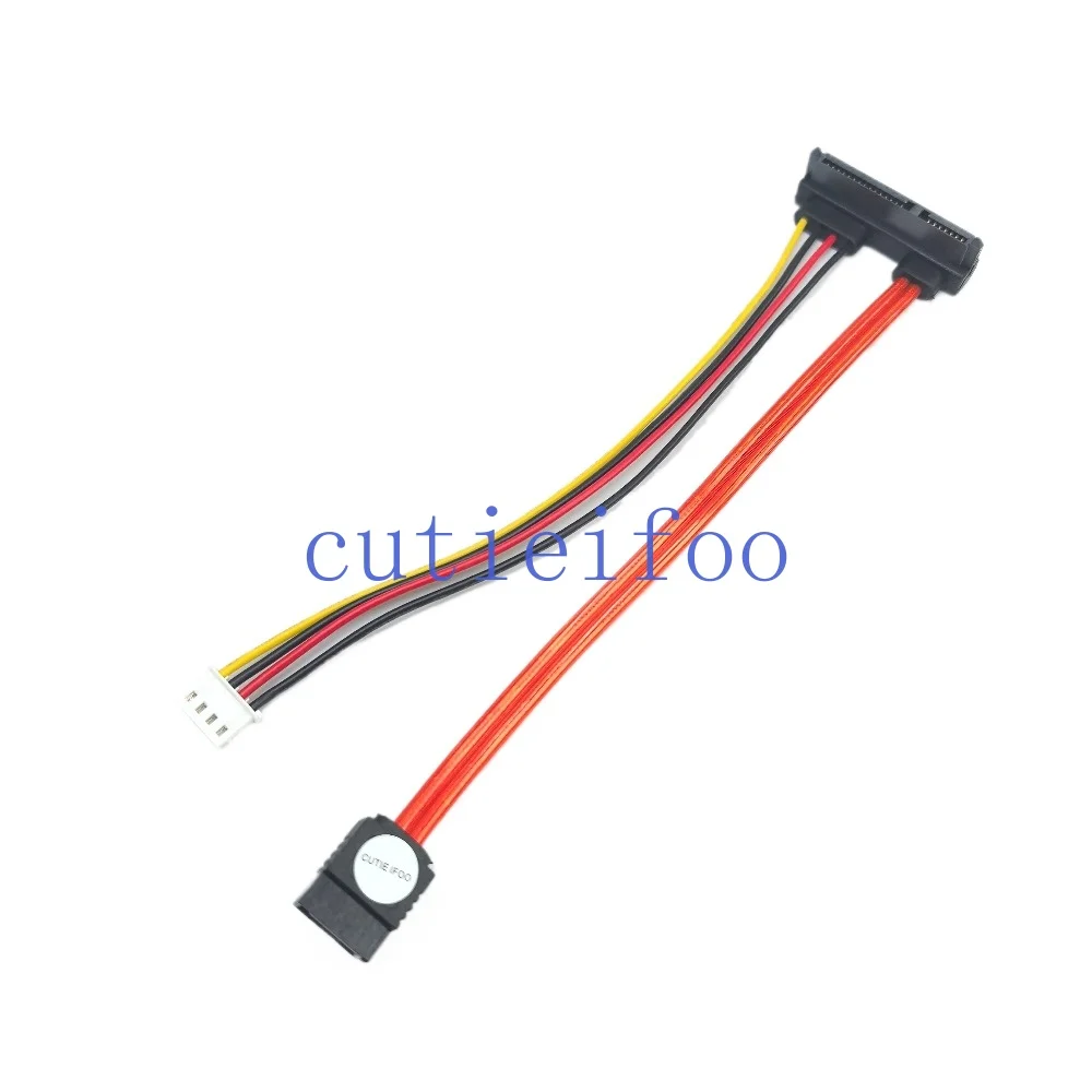 

4pin and 7pin Sata Combo To 90 Degree Elbow 22P 7+15 SATA Hard Disk Drive Power Cable for HP All-in-one PC 24-F037WCN