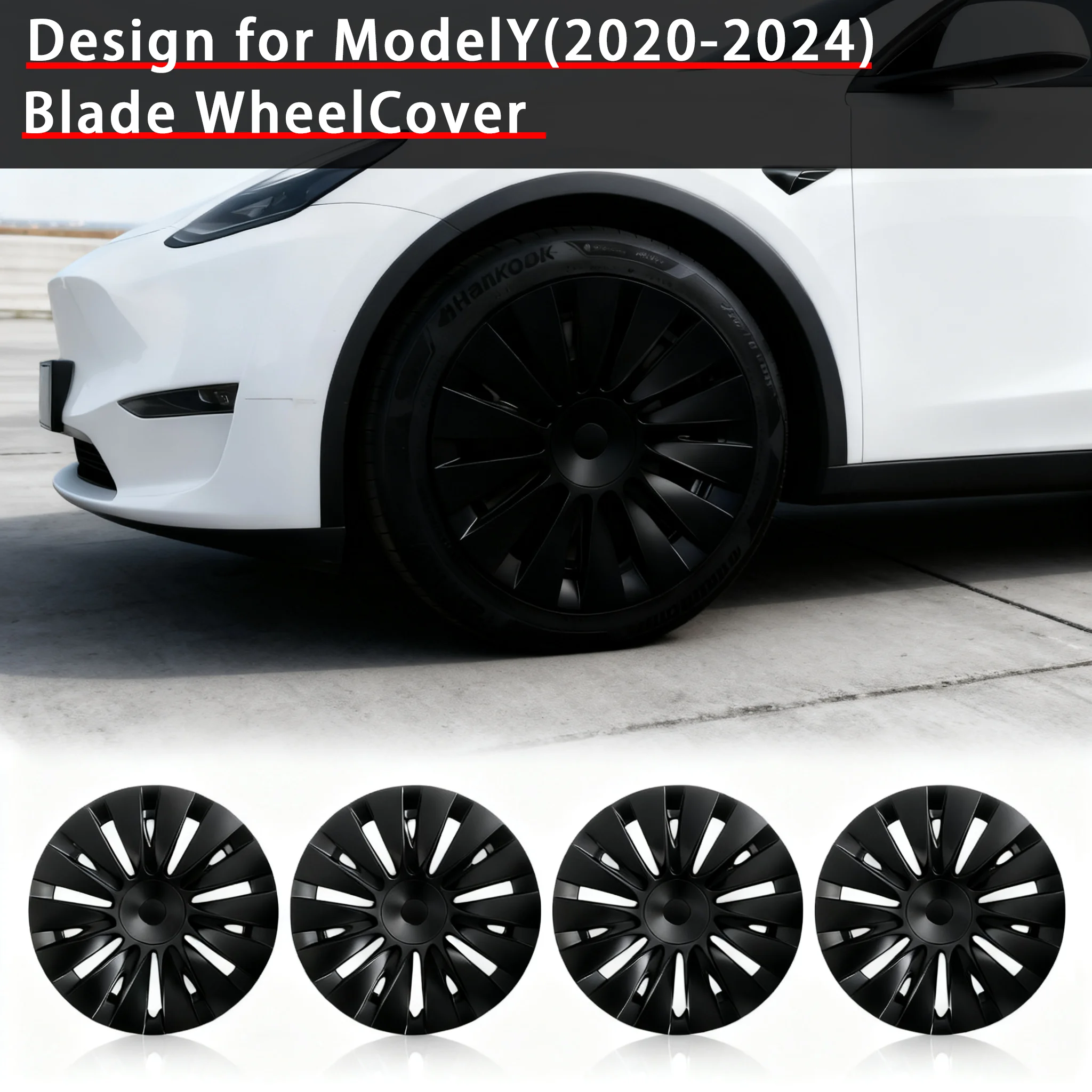 

4 шт. дизайн для TESLA Model Y 2020-2024, автомобильная крышка с полным покрытием, крышка колеса, 19 дюймов, колпаки, автомобильные аксессуары