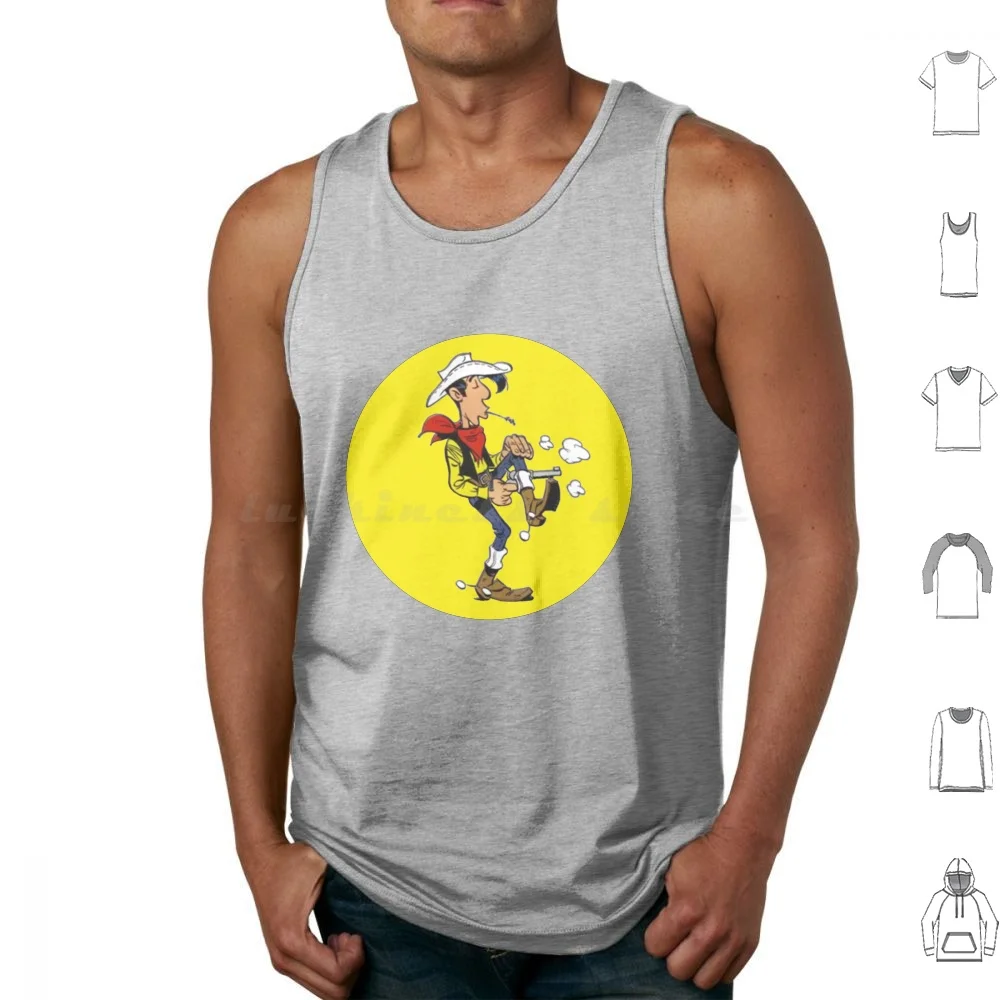 

Lucky Luke Tank Tops Vest Sleeveless Anniversary Menu Cup Son Girl Child Party Evening Amusing Funny Friendly Fun Christmas