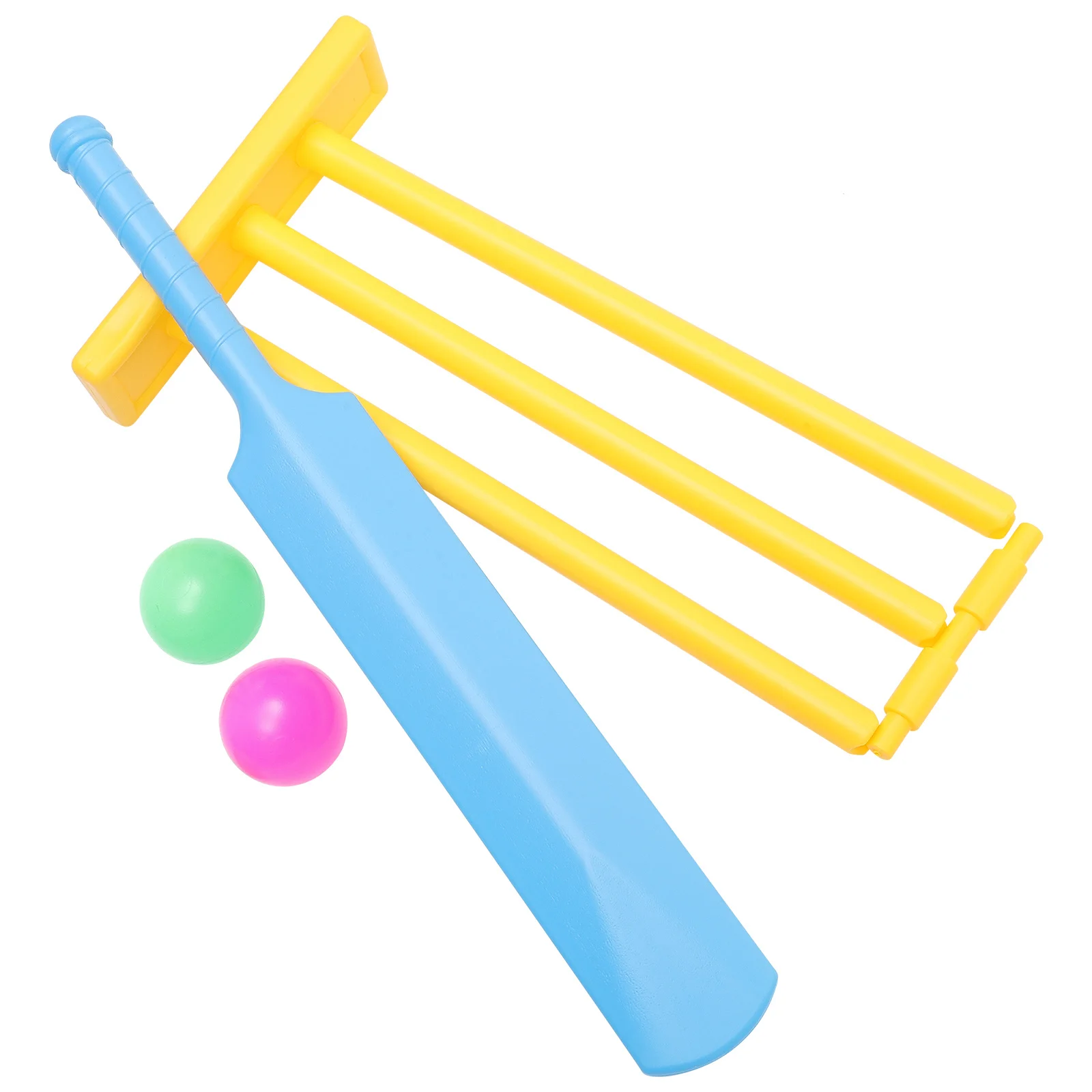 مجموعة ألعاب لعب الكريكيت للأطفال المبتدئين مع جذوع الخفافيش في الفناء الخلفي للاستخدام الداخلي والخارجي هدية للأطفال والمتعة العائلية