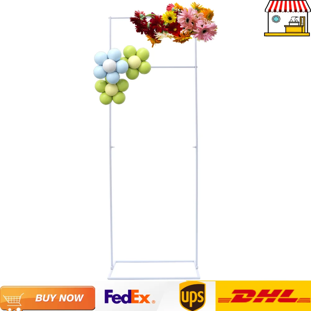 

Steel Wedding Stand | Modern White Rectangular Freestanding Display Stand for Ceremonies | 10kg Load-Bearing, 53x32x155cm Size