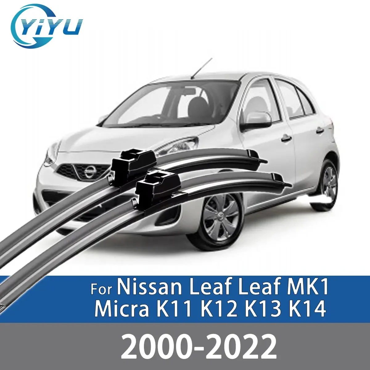 2 Stück Auto-Frontscheibenwischer für Nissan Leaf MK1 Micra K11 K12 K13 K14 2000-2022 Windschutzscheiben-Zubehör