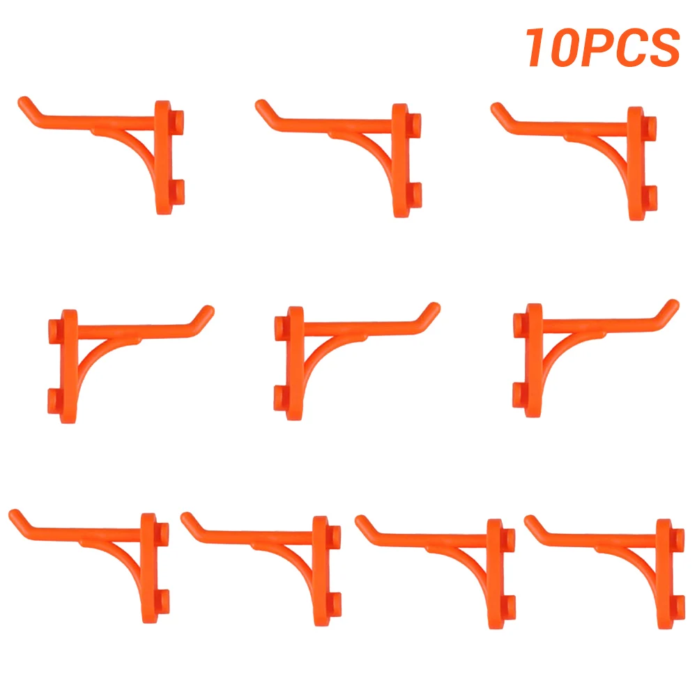 10pc Wall-Mounted Hardware Tool Holder Plastic Storage Hanging Board Hole Hook Parts Garage Organize Attachment for Workshop