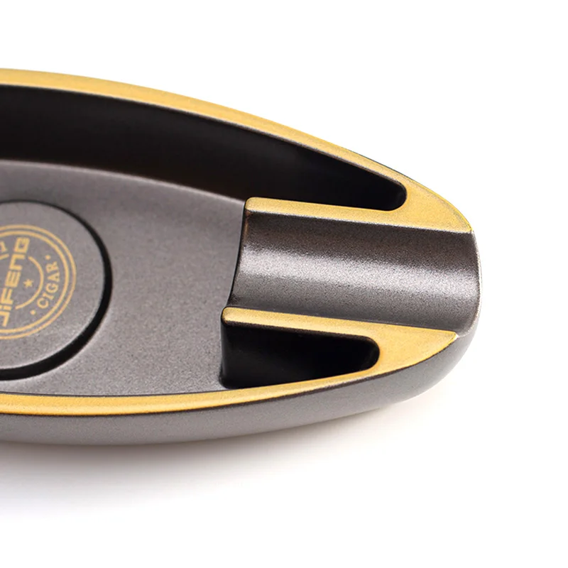 Cinzeiro de charuto portátil leve bandeja de cinzas com 2 slots para fumar charuto acessórios decoração de mesa presente masculino