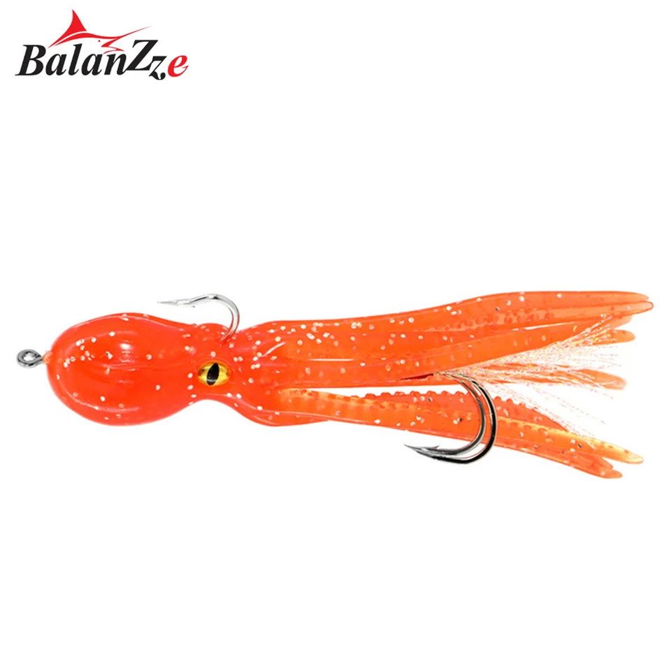 Balanzze Octopus Soft Lure 20g 22g 23g Squid Jig Bait For Saltwater Fishing Luminous Octopus Swimbait Artificial Silicone Bait image 4